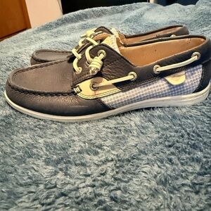 Sperry Black and Cream Women's Loafers